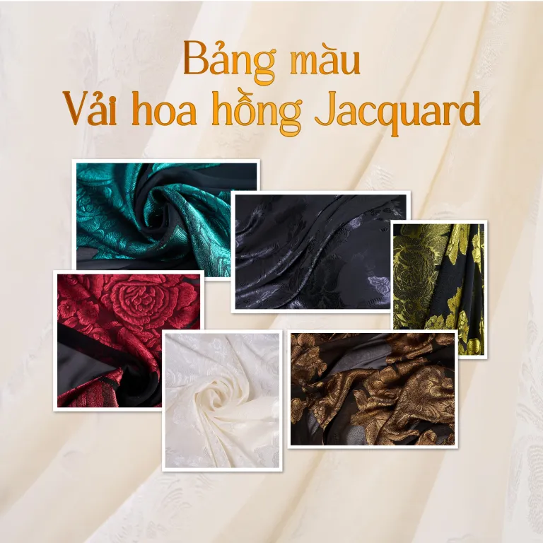 VẢI HOA HỒNG JACQUARD - NÉT ĐẸP CỔ ĐIỂN HOÀ CÙNG VẺ ĐẸP HIỆN ĐẠI